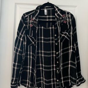 Warehouse Monochrome Plaid Shirt